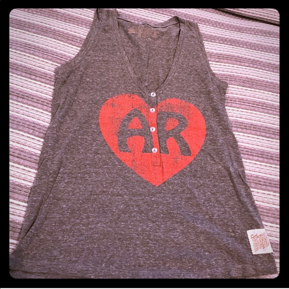 Retro Brand V Neck Graphic Tank